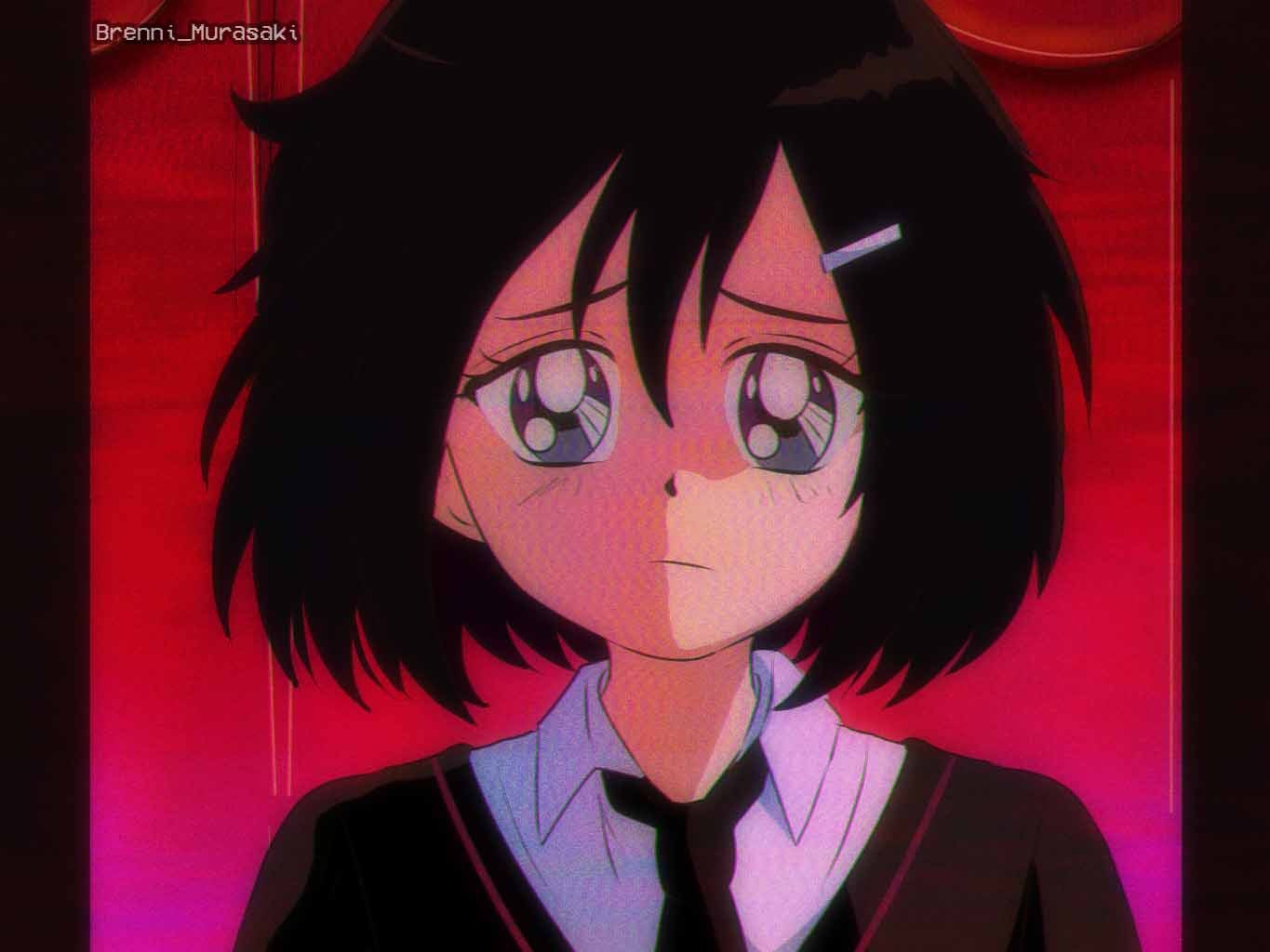 1990s_(style), brenni_murasaki, cable, clip_studio_paint_(medium), frown, marvel, peni_parker, retro_artstyle