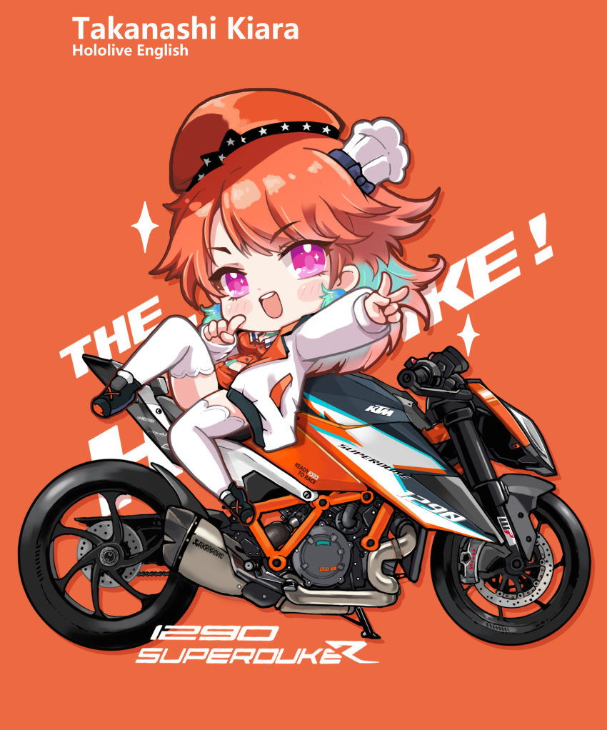 1girl, absurdres, blush, character_name, chef_hat, chibi, copyright_name, earrings