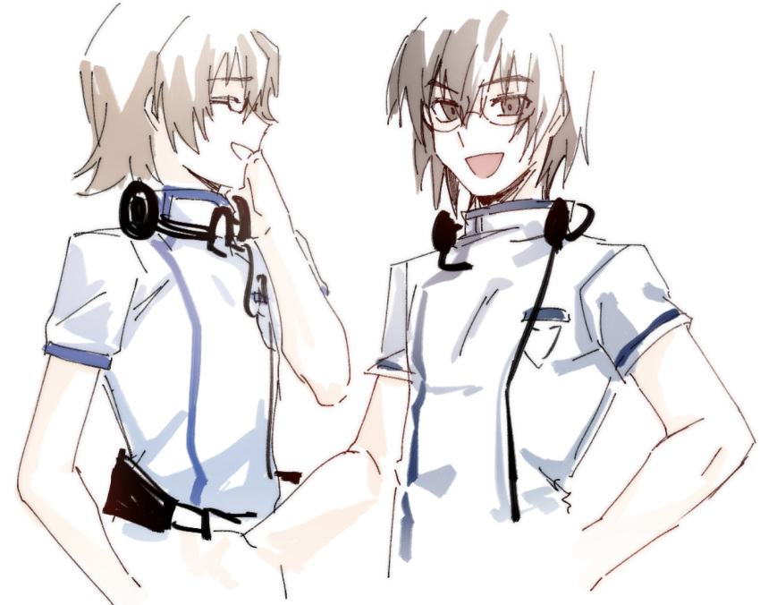 chiyoruhakucyu, chou_shittou_caduceus, glasses, highres, tsukimori_kousuke