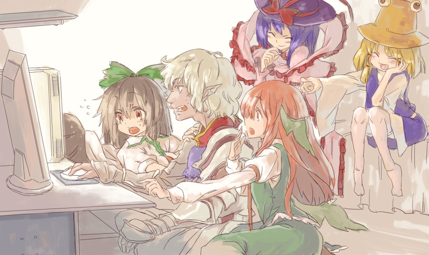 buront, computer, final_fantasy, final_fantasy_xi, highres, koakuma, matsutani, moriya_suwako
