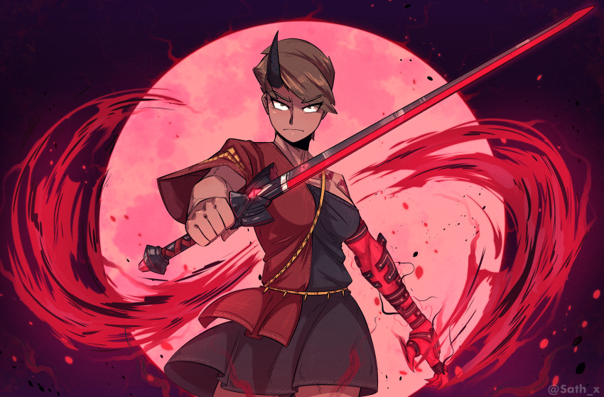 absurdres, alternate_color, alternate_costume, angry, archaic_set_(zelda), asymmetrical_arms, asymmetrical_clothes, aura