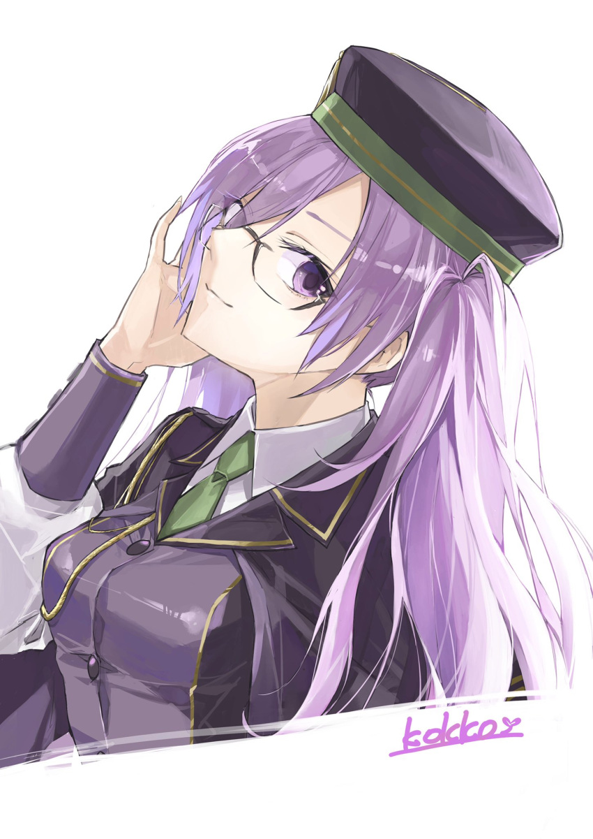 1girl, atlas_academy_school_uniform, breasts, fate/grand_order, fate_(series), glasses, green_tea, highres