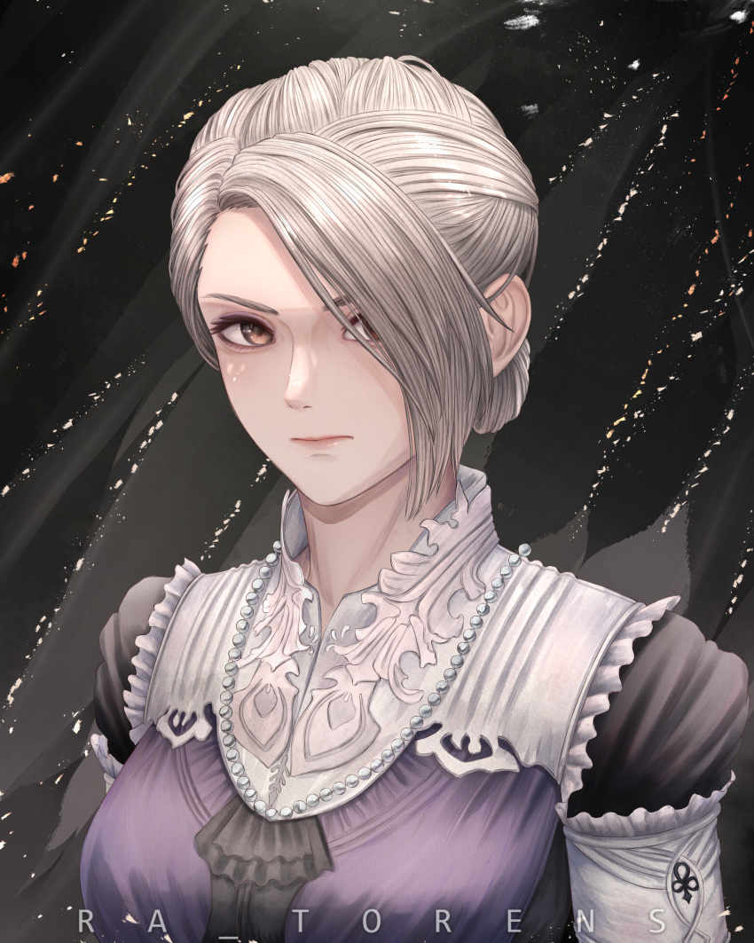 1girl, absurdres, anabella_rosfield, blonde_hair, brown_eyes, dress, final_fantasy, final_fantasy_xvi