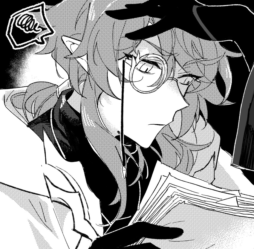 1boy, :|, arin_(huarin1216), chinese_commentary, clamor_(elsword), closed_mouth, elsword, furrowed_brow