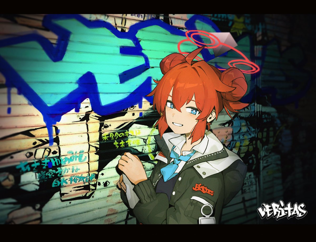 1girl, ahoge, aqua_necktie, black_jacket, blue_archive, blue_eyes, collared_shirt, commentary_request