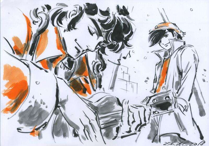 2boys, ashita_no_joe, baseball_cap, black_hair, carlos_rivera, closed_eyes, closed_mouth, coat