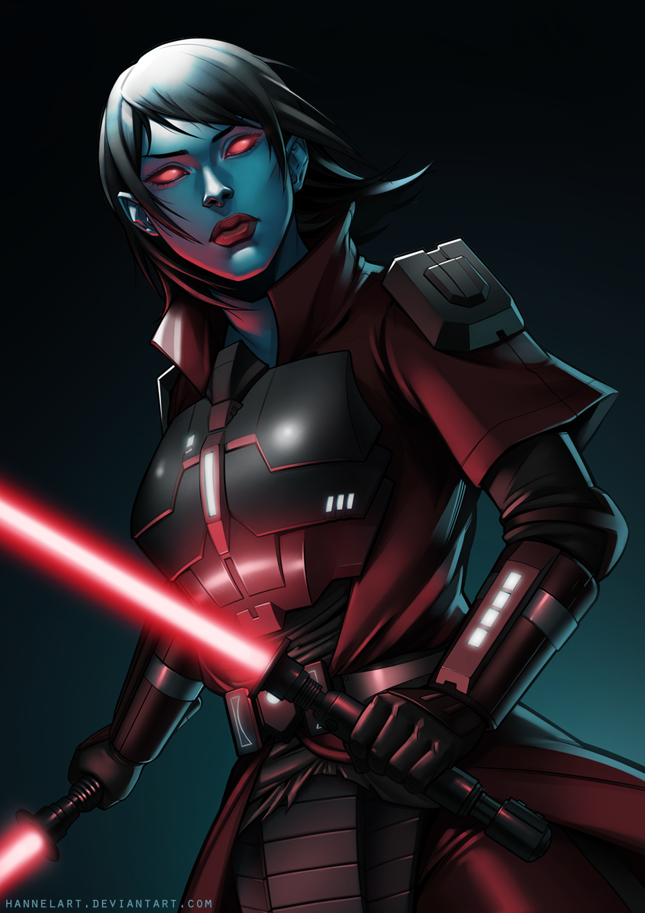 1girl, armor, artist_name, black_gloves, blue_skin, chiss, colored_skin, deviantart_username