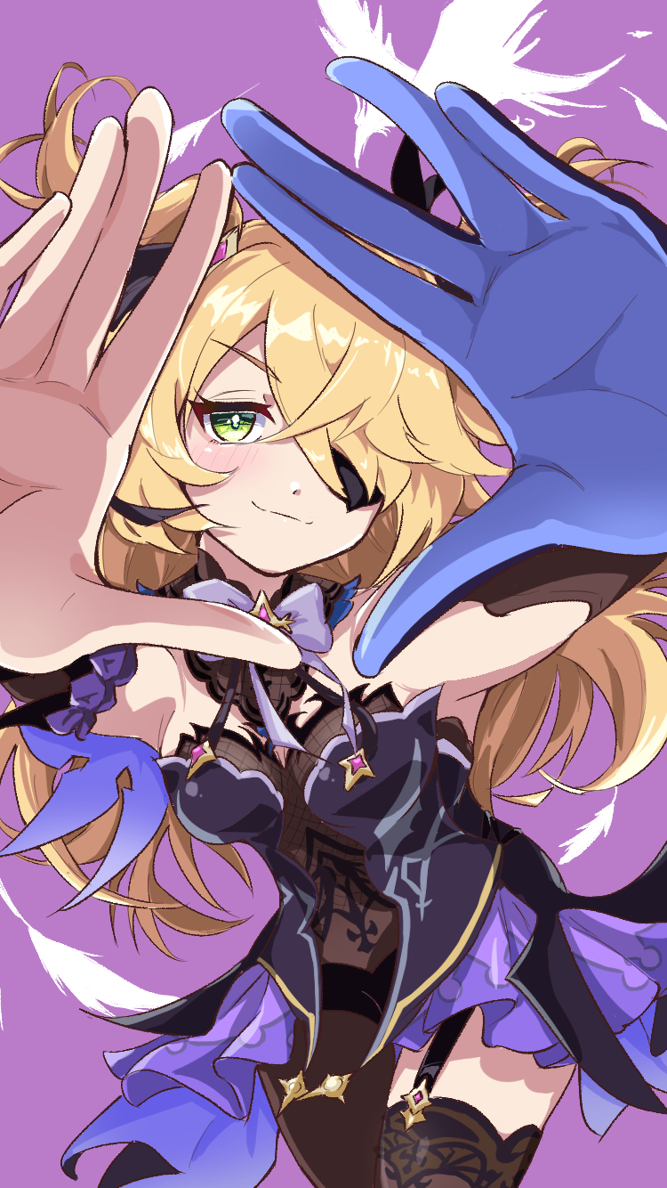 1girl, bare_shoulders, bat_ornament, black_ribbon, blonde_hair, blush, bodystocking, bodystocking_under_clothes