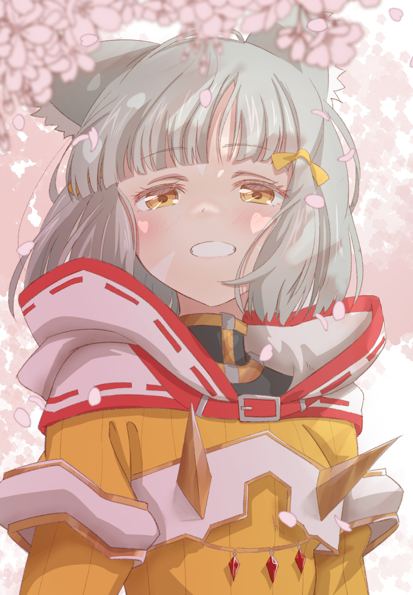 1girl, :d, absurdres, animal_ears, blunt_bangs, bodysuit, cat_ears, cat_girl