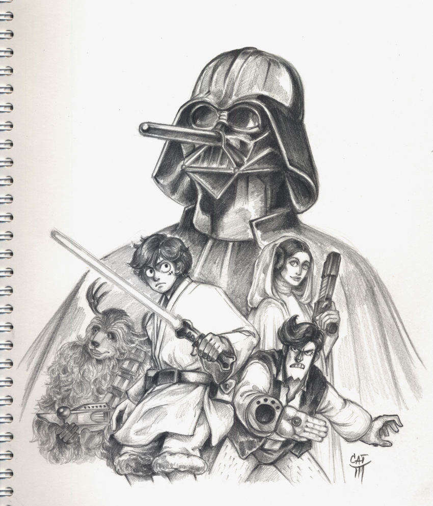 1girl, 4boys, absurdres, chewbacca, chewbacca_(cosplay), cosplay, crossover, cyborg