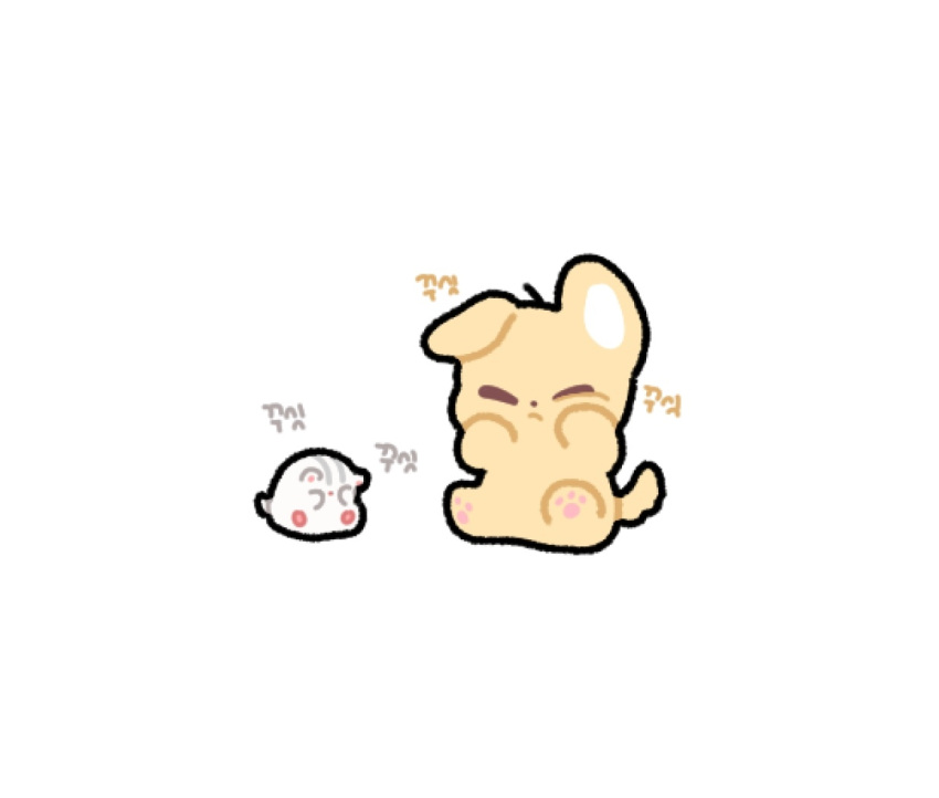 animal, animal_focus, animalization, bae_sejin, bbing_zzi, closed_eyes, closed_mouth, commentary_request