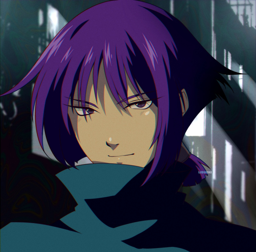 1girl, absurdres, artist_name, blue_cloak, blunt_ends, chloe_(noir), cloak, close-up