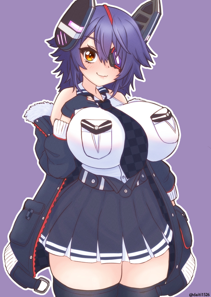 1girl, absurdres, black_gloves, black_jacket, black_skirt, blush, breast_pocket, breasts