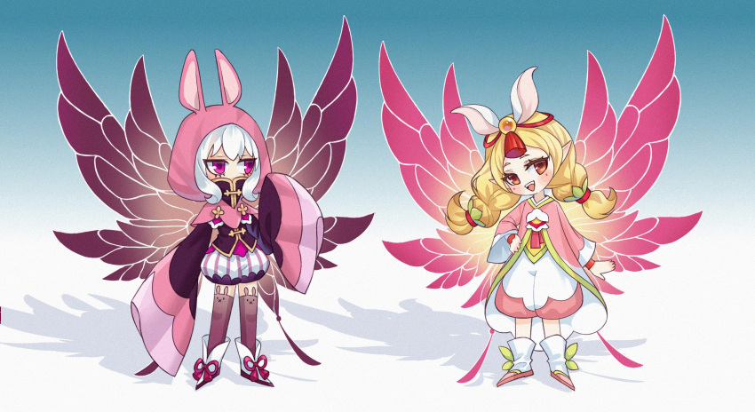 1girl, :d, absurdres, animal_ear_legwear, animal_ears, animal_hood, ankle_boots, blonde_hair