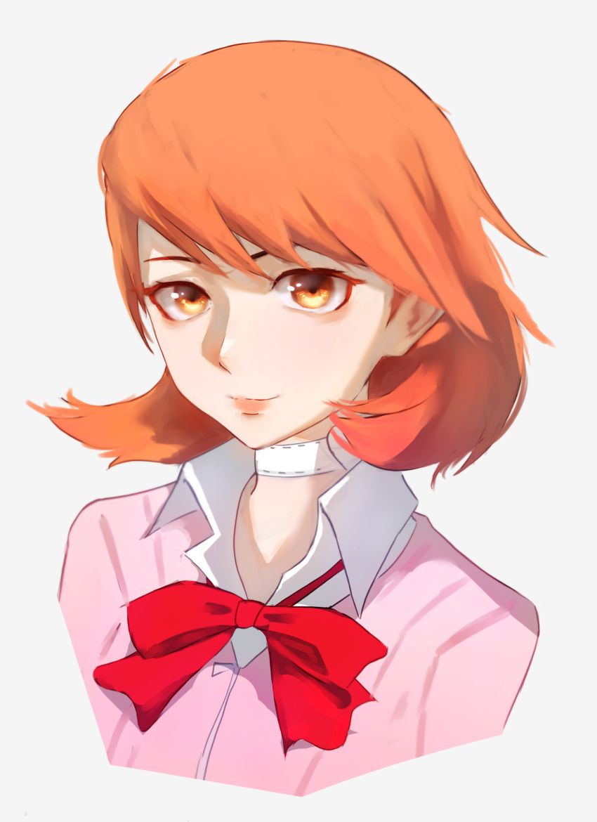 1girl, absurdres, bow, bowtie, cardigan, choker, closed_mouth, collared_shirt