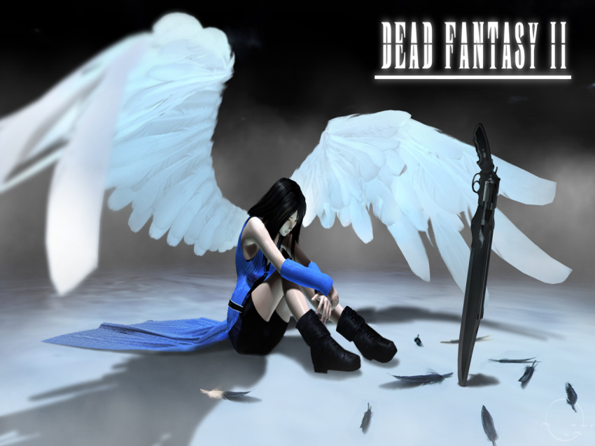 black_hair, dead_fantasy, dead_or_alive, final_fantasy, final_fantasy_viii, rinoa_heartilly, wings