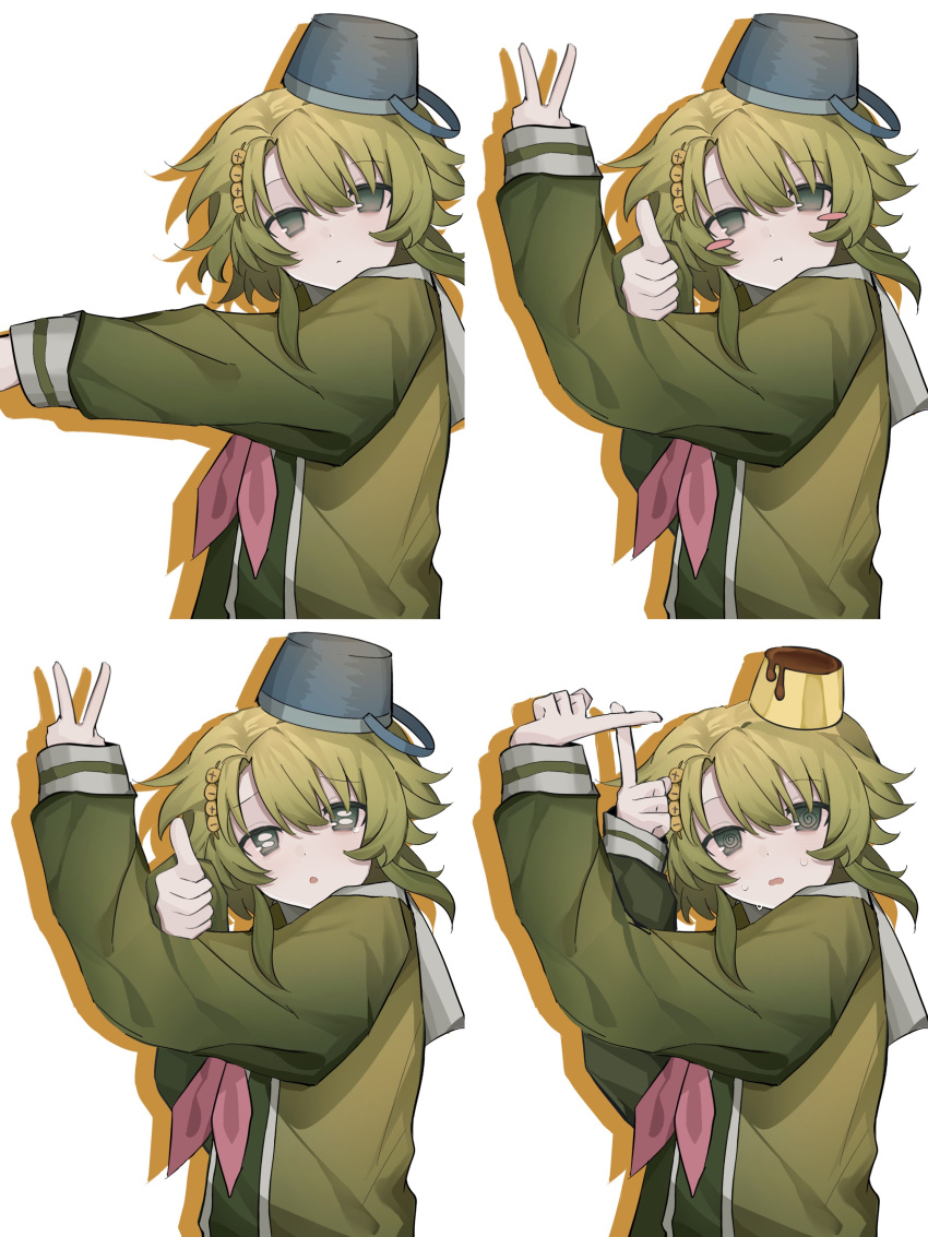 1girl, @_@, absurdres, blush_stickers, bucket, bucket_on_head, cheese_(cevio), closed_mouth