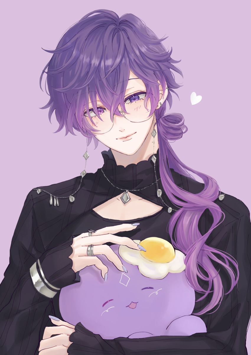 1boy, 440(yoshio), :d, ^_^, black_shirt, blush, closed_eyes, closed_mouth