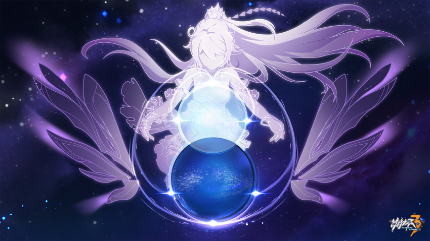 1girl, ahoge, bare_shoulders, chinese_commentary, crown, faceless, faceless_female, high_ponytail