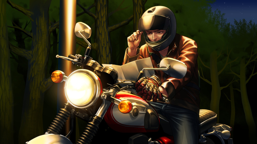 1boy, adjusting_clothes, adjusting_headwear, artist_request, brown_eyes, covered_mouth, fingernails, fusaishi_haruaki