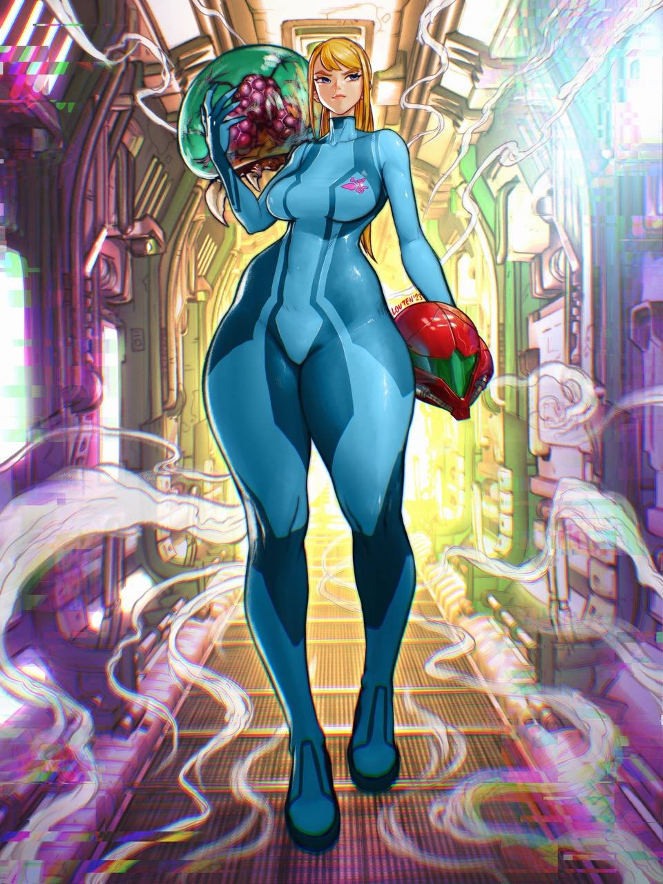 big_breasts, blonde_female, blonde_hair, colored, curvy, female, girl, louten
