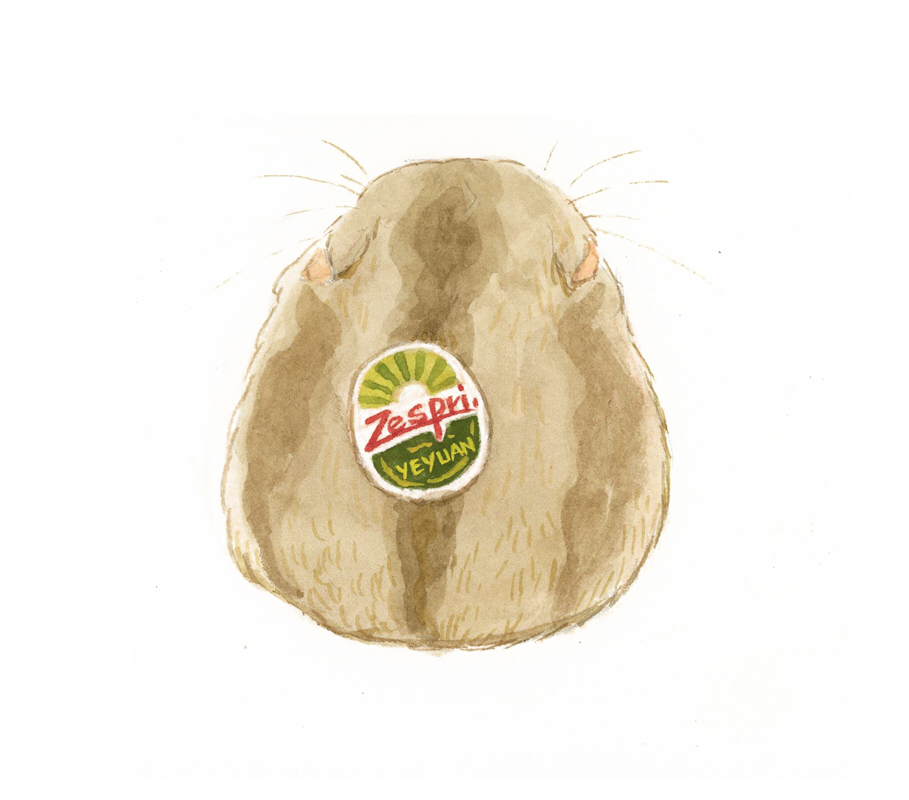 animal_focus, commentary, from_behind, hamster, no_humans, simple_background, sticker, white_background