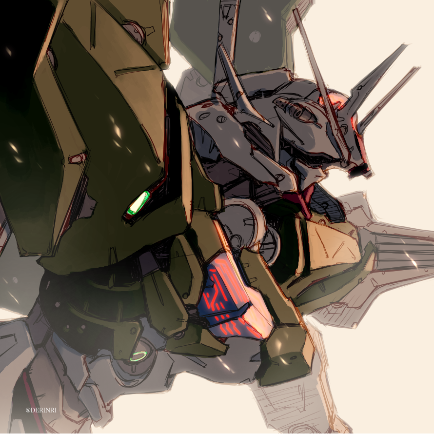 commentary, de_ri_(derinri), from_side, gundam, gundam_aerial_rebuild, gundam_suisei_no_majo, mecha, mecha_focus