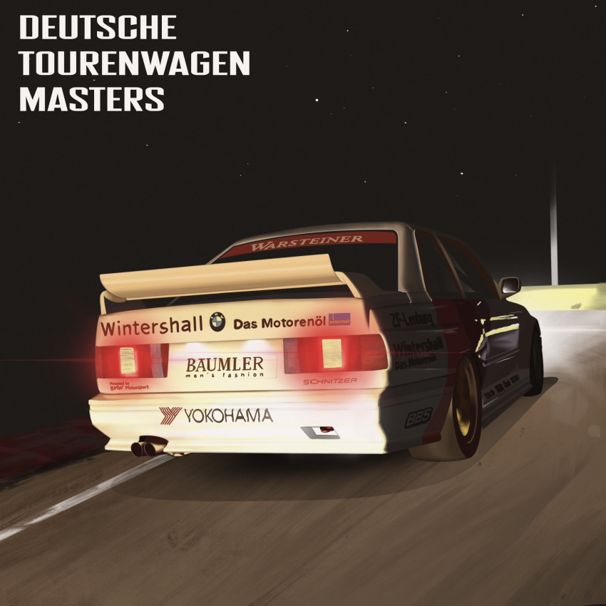 bmw, bmw_m3, car, copyright_name, deutsche_tourenwagen_masters, from_behind, glowing, highres