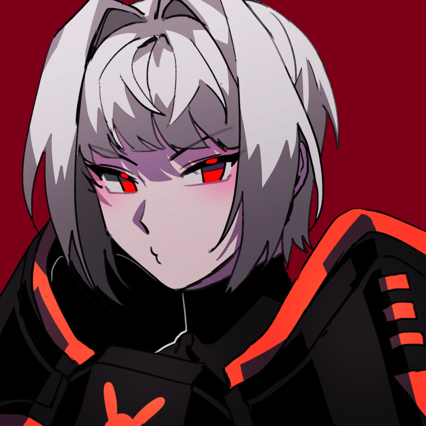 1girl, black_shirt, closed_mouth, commentary, english_commentary, hair_intakes, highres, lobotomy_corporation