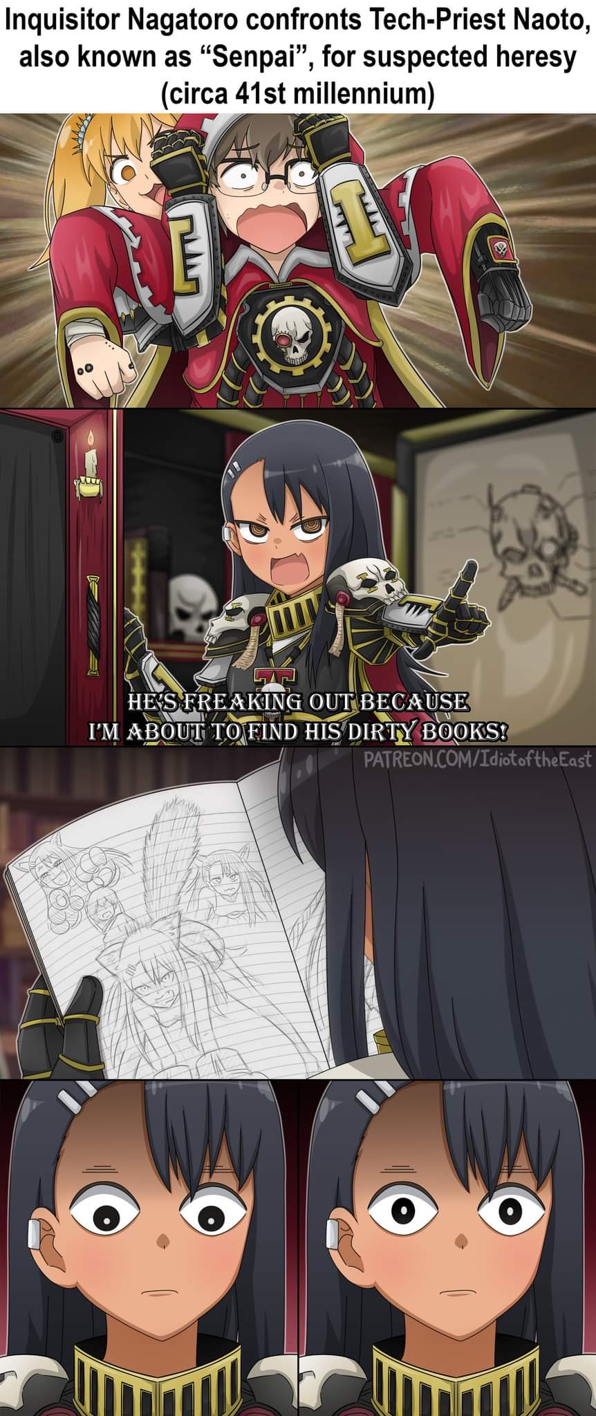 1boy, comics, elden_ring, hachiouji_naoto, idiotoftheeast, ijiranaide_nagatoro-san, multiple_girls, nagatoro_hayase