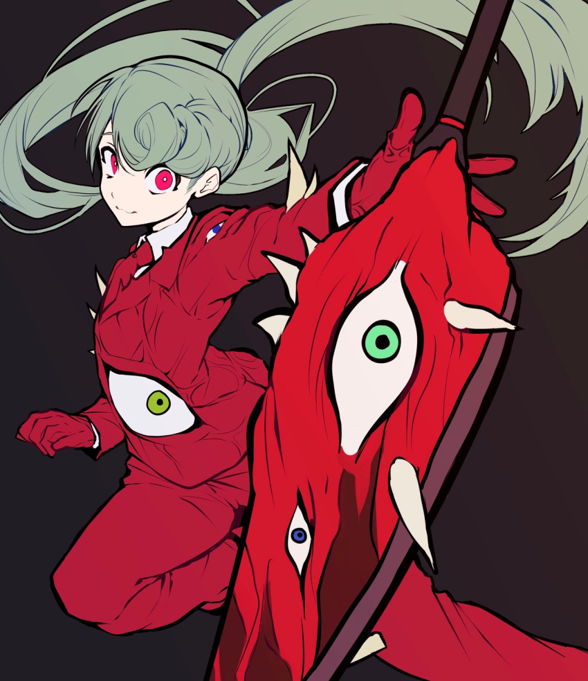 :3, aosoraa6, bright_pupils, brown_background, closed_mouth, collared_shirt, commentary_request, e.g.o_(project_moon)