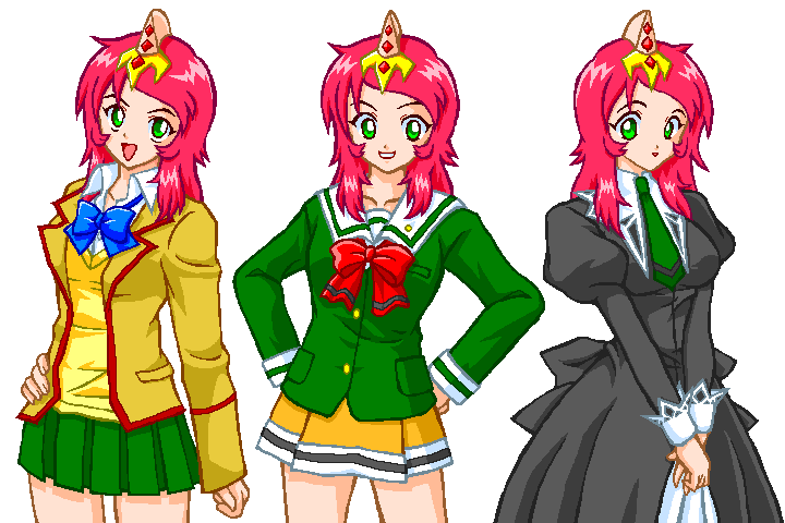 black_dress, blue_bow, blue_bowtie, bow, bowtie, breasts, commentary_request, cosplay