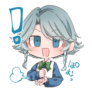 !, 1girl, apron, blue_eyes, blue_shirt, bow, braid, chibi