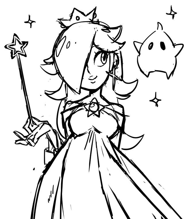1girl, brooch, crown, dress, earrings, facing_viewer, hair_over_one_eye, holding