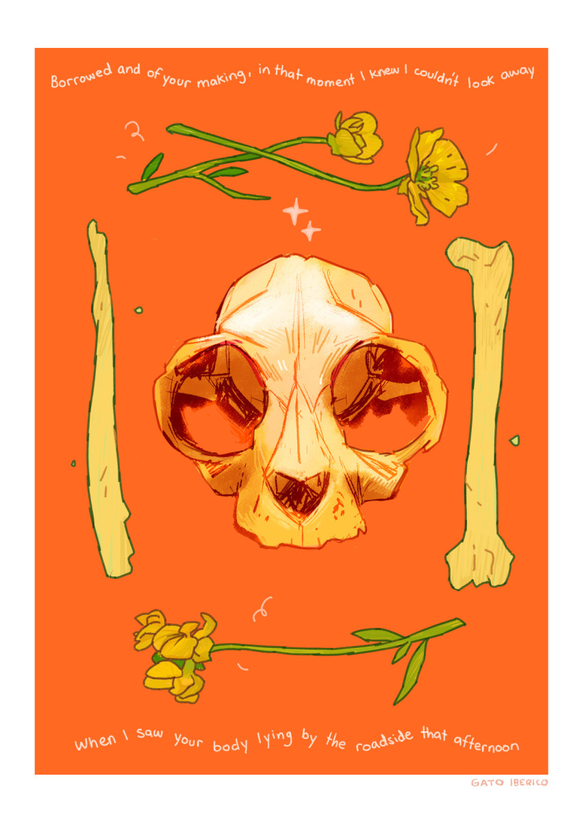animal_skull, artist_name, bone, commentary, english_commentary, english_text, flower, gatoiberico