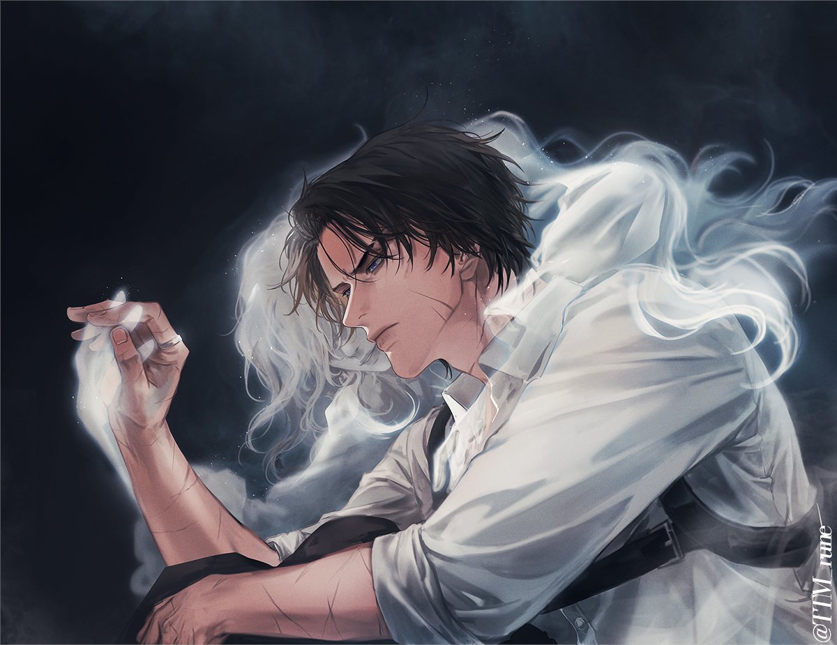 1boy, 1girl, arms_around_neck, artist_name, brown_hair, catherine_earnshaw, collared_shirt, commentary