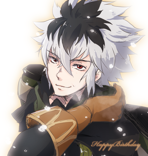 1boy, black_hair, fire_emblem, fire_emblem_fates, looking_at_viewer, male_focus, multicolored_hair, pamm