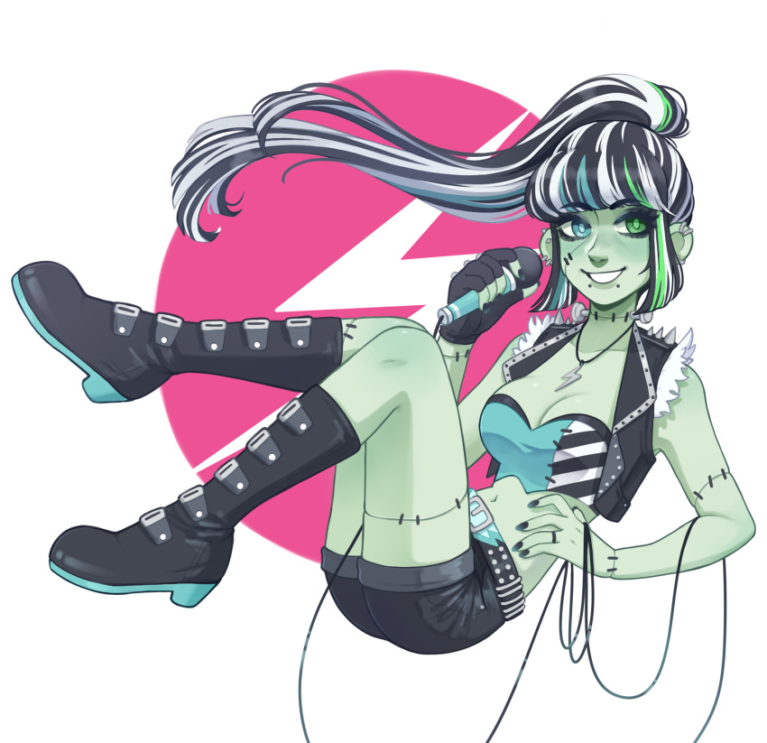 1girl, akrsta21, alternate_costume, belt, black_footwear, black_gloves, black_hair, black_jacket