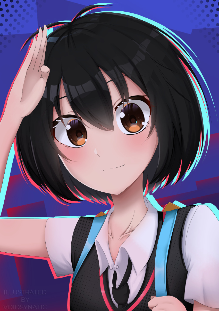 1girl, :3, absurdres, antenna_hair, aqua_bag, artist_name, backpack, bag