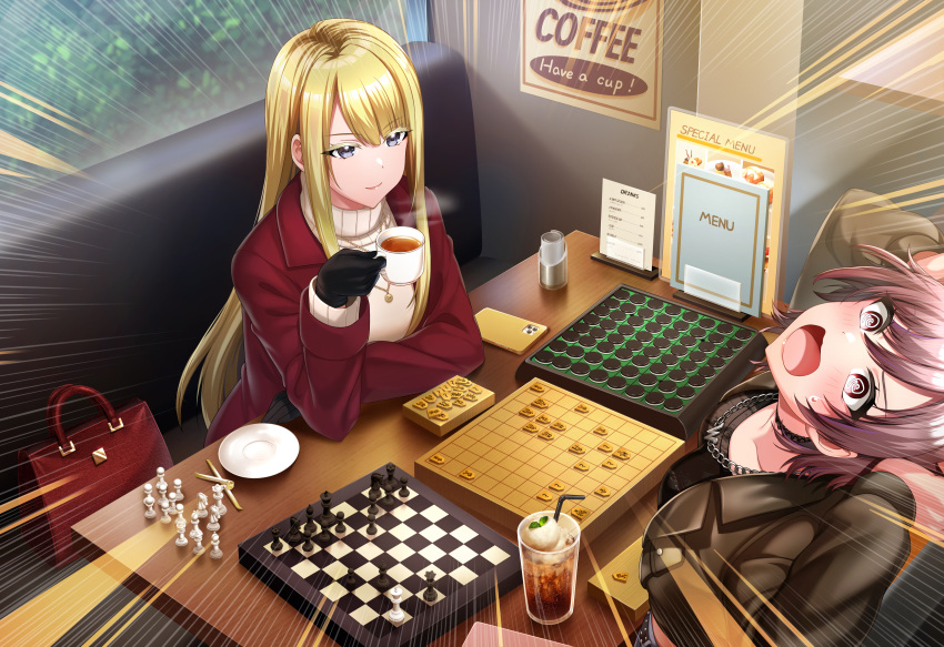 blonde_hair, blue_eyes, d4dj, jacket, long_hair, neo_(d4dj), smile