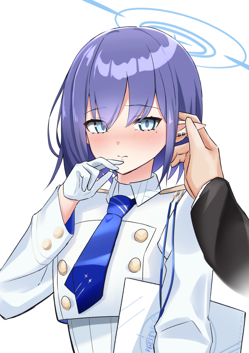 1boy, 1girl, absurdres, aoi_(blue_archive), blue_archive, blue_eyes, blue_hair, blue_necktie