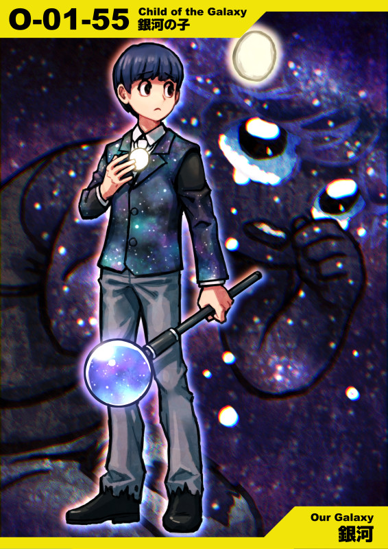 2boys, black_eyes, black_footwear, black_tank_top, blue_eyes, blunt_bangs, check_gender, child_of_the_galaxy