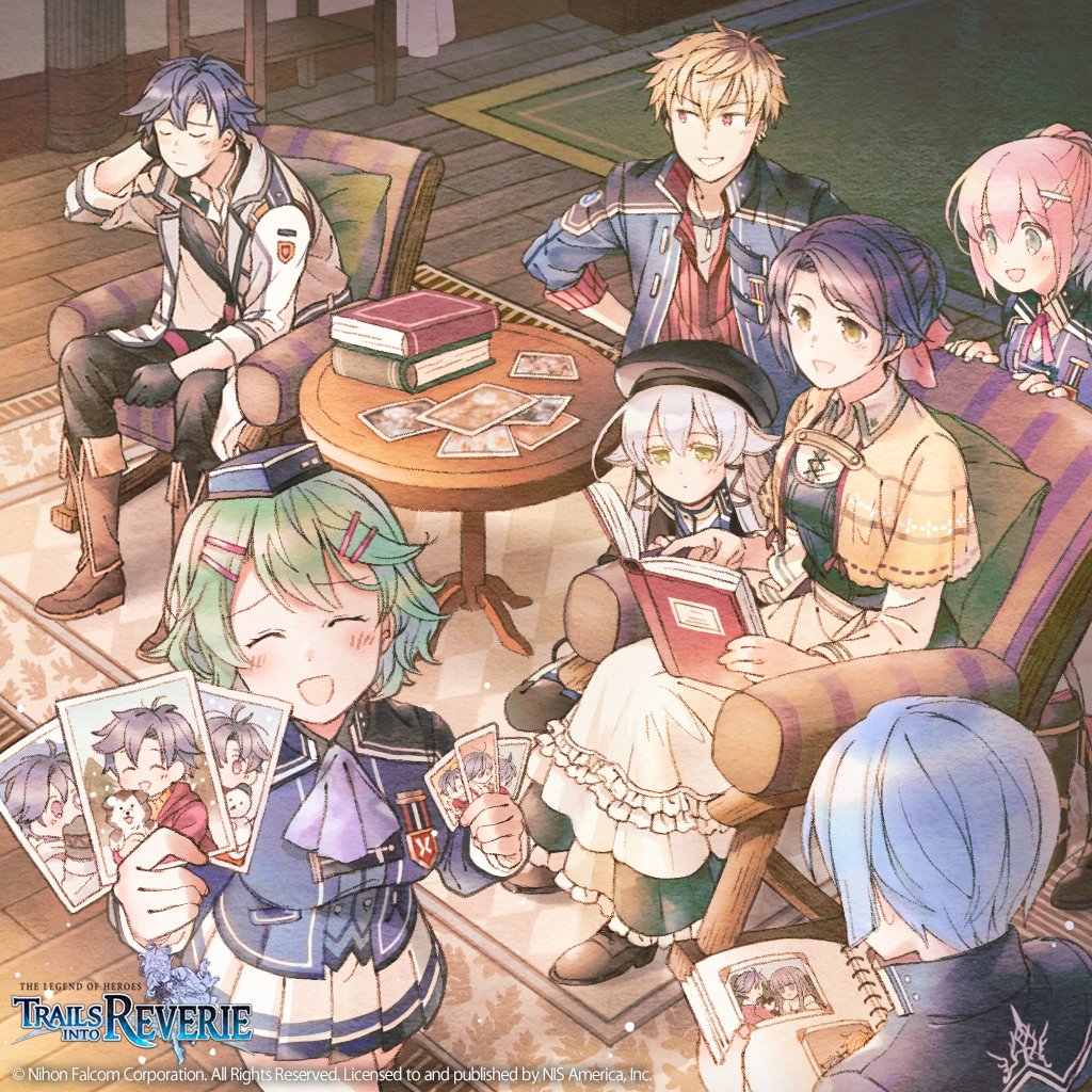3boys, 4girls, altina_orion, animal, armchair, ash_carbide, black_hair, blonde_hair