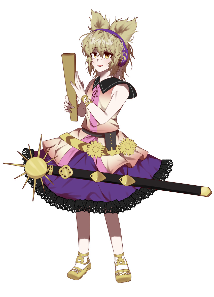 1girl, :d, absurdres, brown_eyes, commentary, earmuffs, full_body, highres
