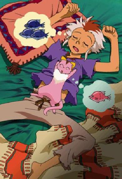 bromide, jpeg_artifacts, lunar, lunar_2:_eternal_blue, nall, official_art, ruby_(lunar), sleeping