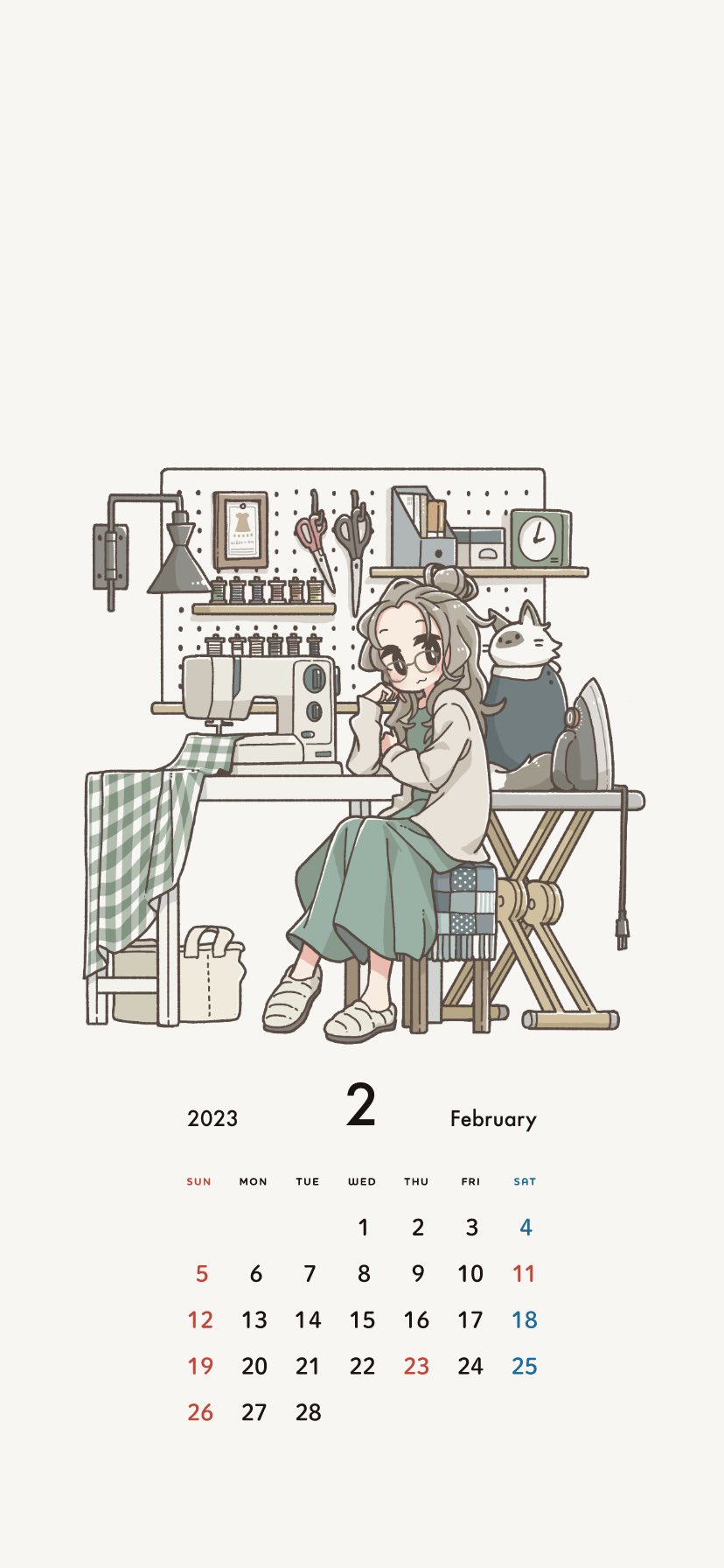 1girl, :3, analog_clock, black_eyes, blush, brown_hair, cat, clock