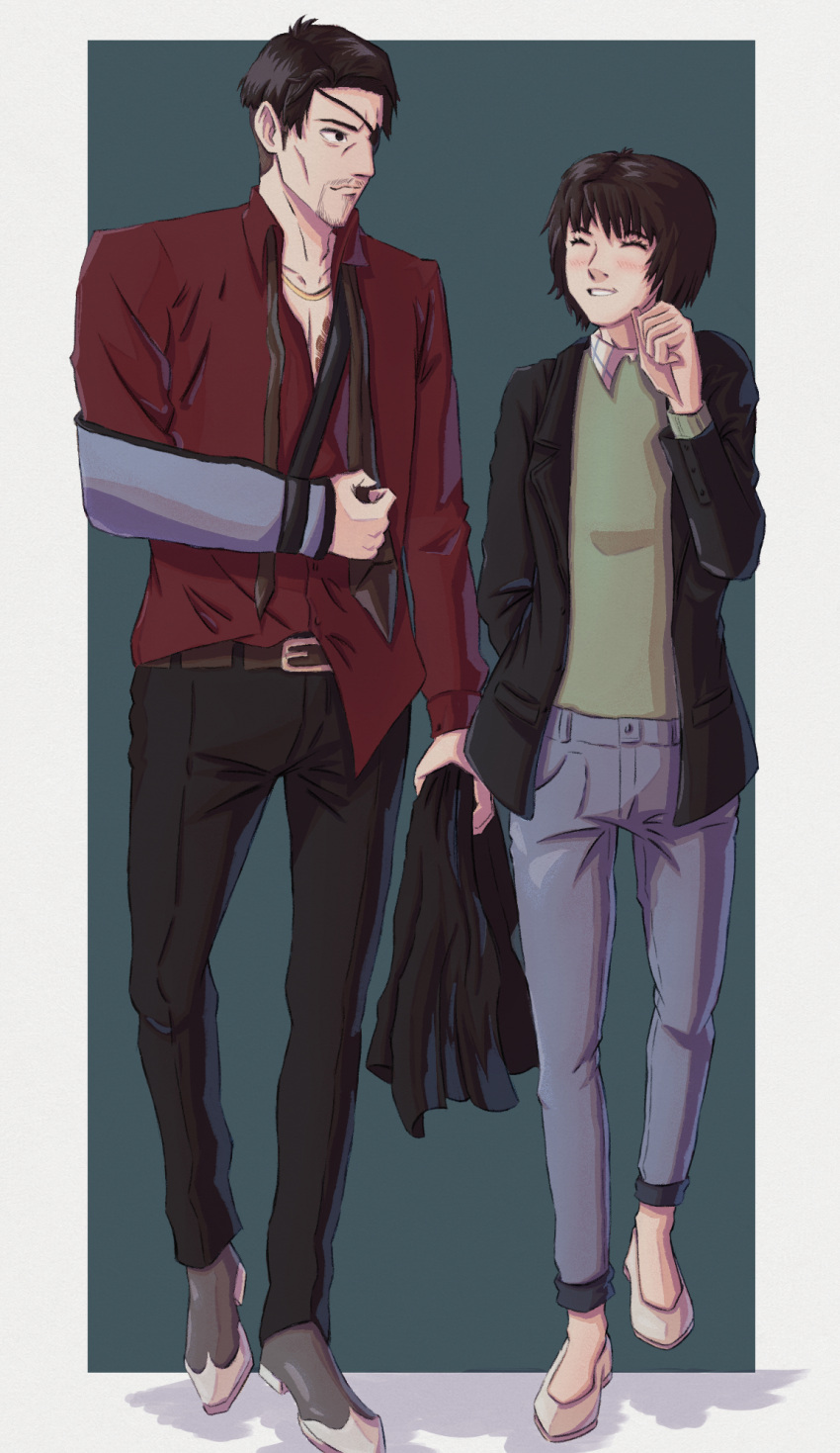 art, highres, majima_gorou, makimura_makoto, theamazing4ous