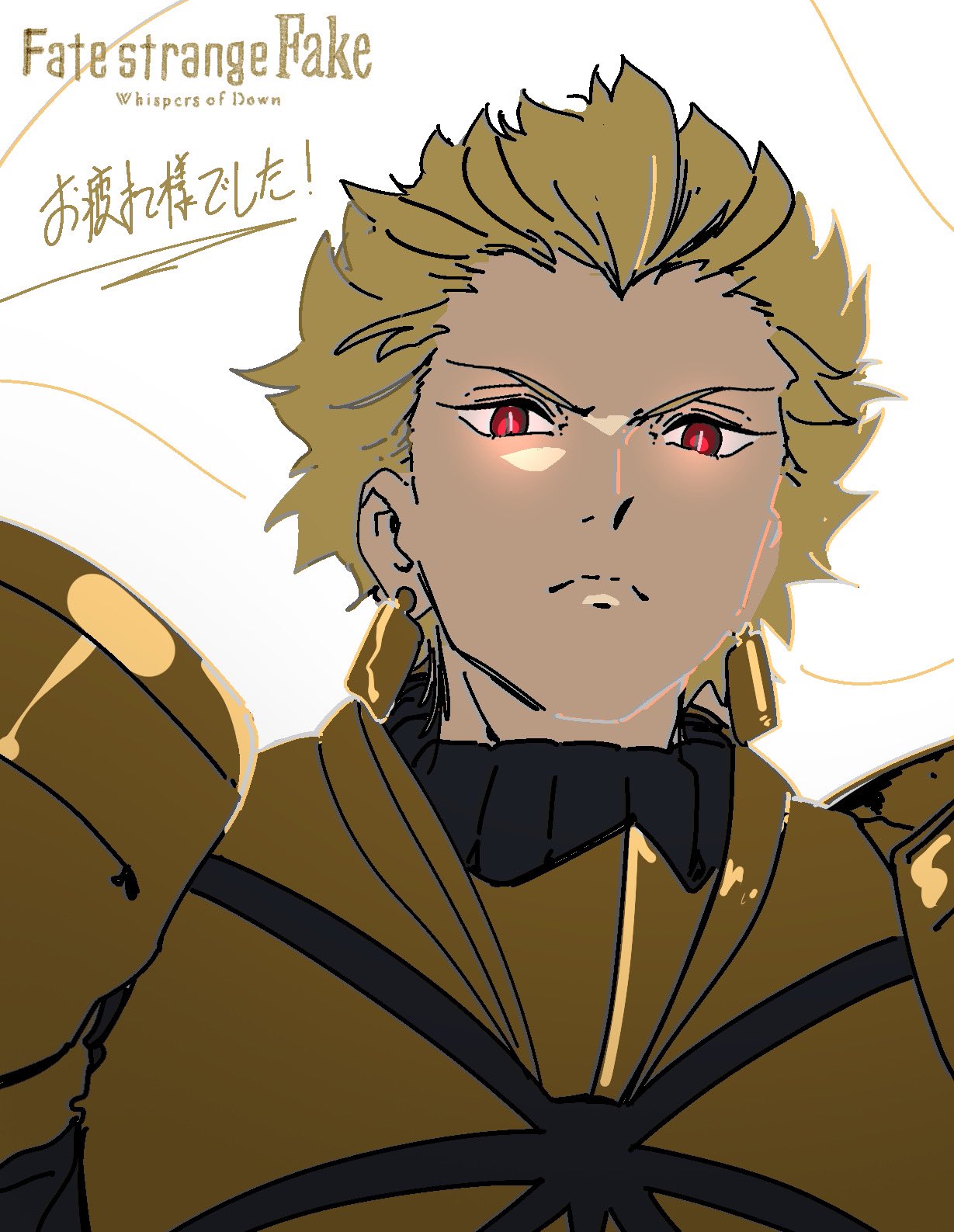 1boy, armor, blonde_hair, commentary_request, earrings, fate/grand_order, fate/strange_fake, fate/zero
