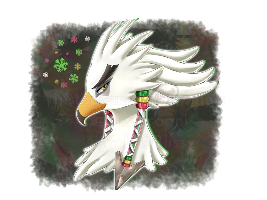 1boy, artist_name, beak, bird_boy, blisserooni, body_fur, border, closed_mouth