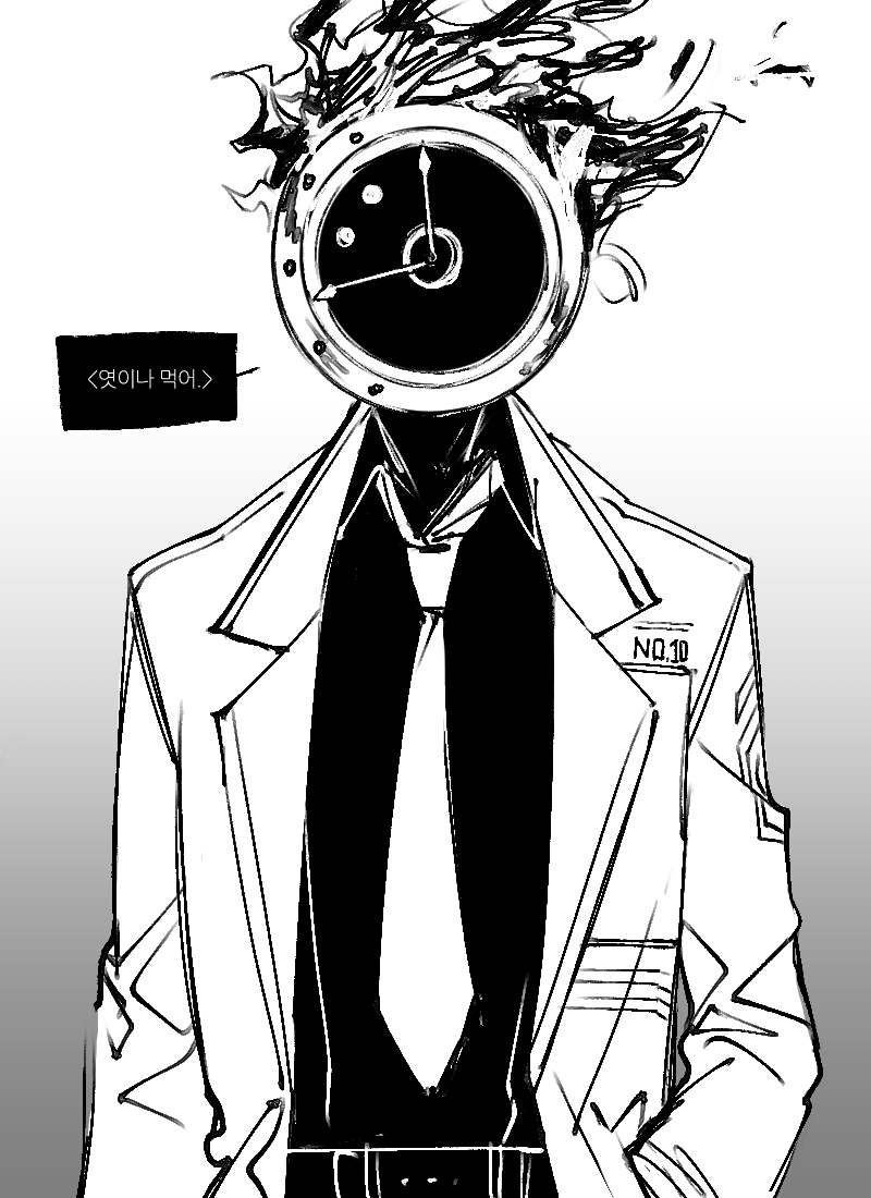 1other, b_shell, belt, black_shirt, clock, coat, collared_shirt, dante_(limbus_company)